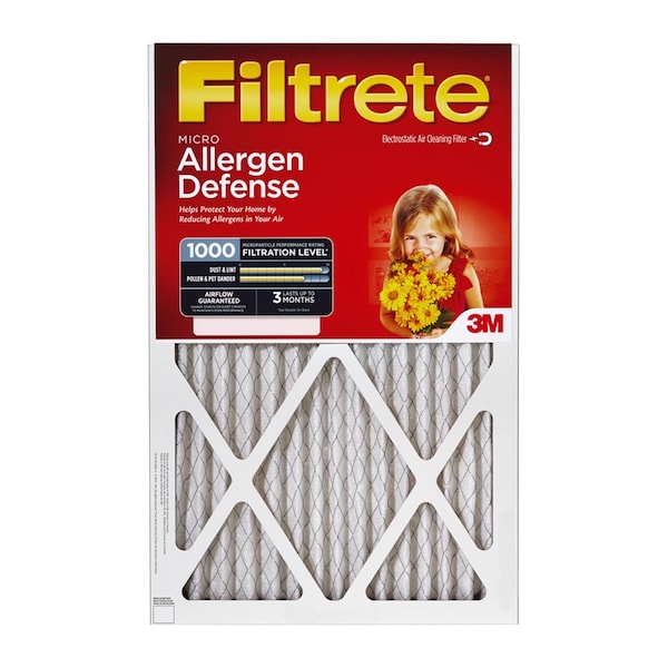 3M 24x18x1 Pleated Air Filter, Polyester, MERV 11 9821DC-6 - main